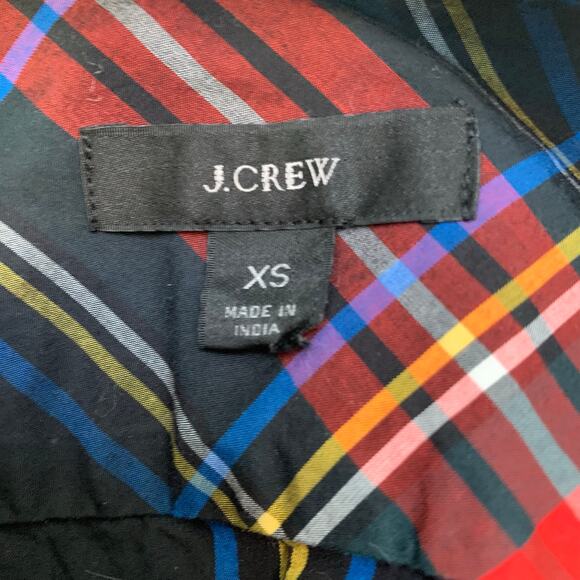 J. Crew Ruffle Popover Top in Stewart Plaid Size XS - Picture 9 of 9